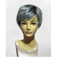 Babette Lace Front Mono Top Platinum Blue Short Wispy Wig
