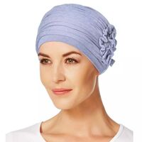 Lotus Style Turban Light Blue Melange
