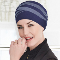 Shanti Style Turban Dark Blue and Light Lilac