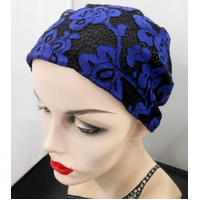 Floral Blue Turban Headwear