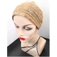 Glimmering Gold Turban Headwear