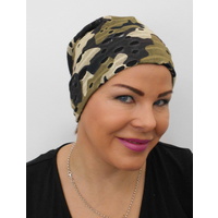 Distressed Look Forest Camouflage Turban Headwear