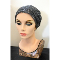 Glimmering Graphite Turban Headwear