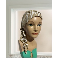 BEAUTIFUL SOFT FITTED SCARF/TURBAN IN WILDFLOWER