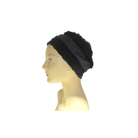 Black Charcoal Super Light Boucle Texture Turban