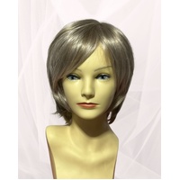 Ellie Shoulder Length Bob Lace Front All Hand Tied in Natural "Going Grey" colour
