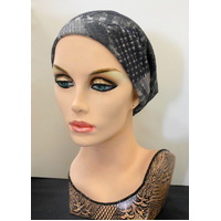 Patchwork Shades of Grey Turban