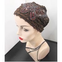Chocolate Butterfly Turban Headwear