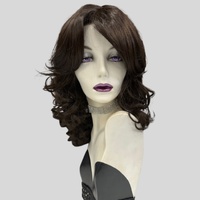 Christine Luscious Layered  Wavey Long Fringe Cocoa Colour Lace Front Mono Top Wig