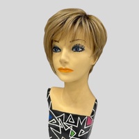 Danielle Short Rooted Dark Blonde Layered Asymmetrical Cut Wig