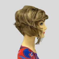Della "Frosted" Short Layered Dramatic Asymmetrical Cut Lace Front Lace Part Wig