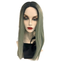 Enchanted Long  27" Straight Lace Front Wig in Mint Green