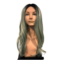 Sophisticate Long  27" Wavy Lace Front Wig in Mint Green
