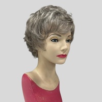 Hayley Wavy Layered Short Highlighted Grey Wig