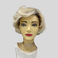 Nelly Tousled Layers Platinum Blonde with Roots Wig