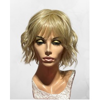 Vera Chin Length Beachy Wave Mono Top Lace Front Wig Honey Blonde