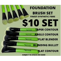 Vegan Vogue 5 Piece Professional Foundation Brush Set