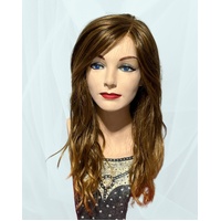Wanda Long Wavy Lace Front Mono Top Wig Warm Brunette Blend Soft Layering