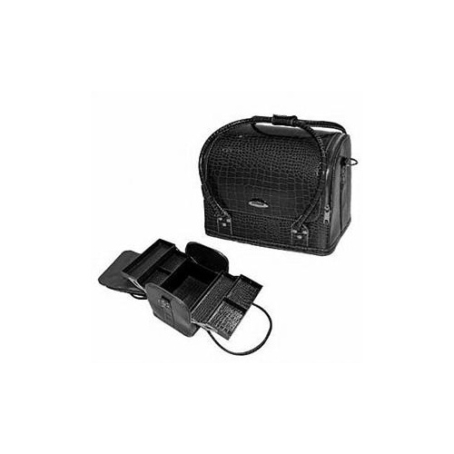 Black Crocodile Makeup Case