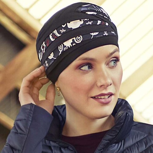 Shanti Style Turban Phantom Grey Paisley