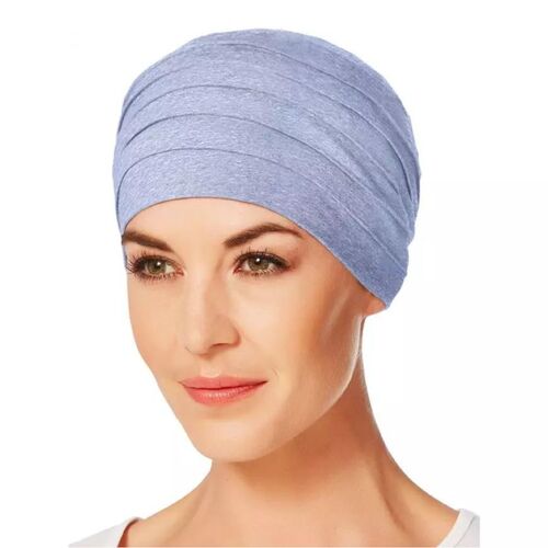 Yoga Style Turban Light Blue Melange