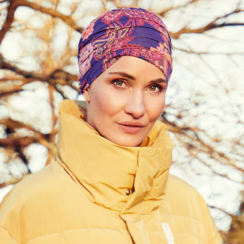Yoga Style Turban Paisley Swirls