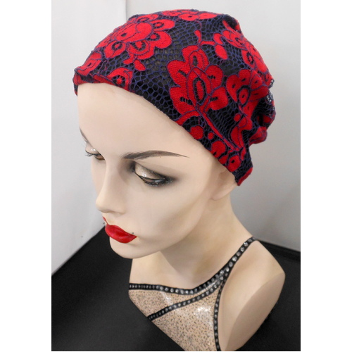Floral Rouge Turban Headwear