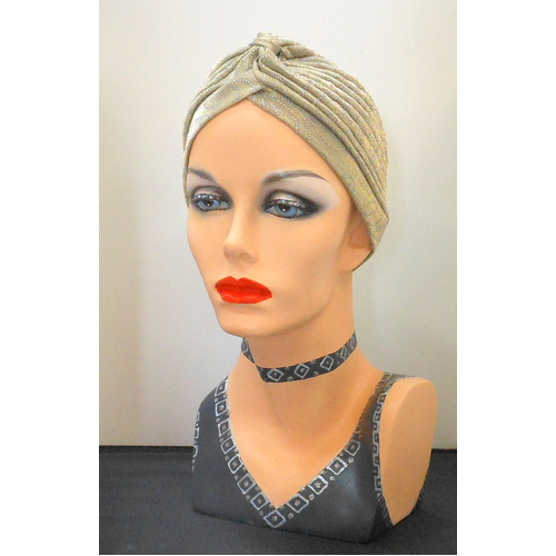 Gently Gilded Turban Headwear