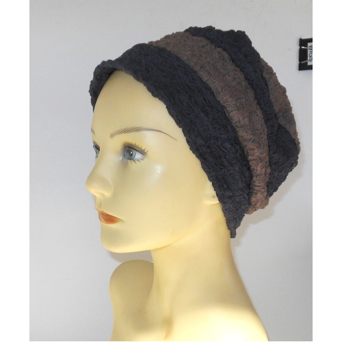 Charcoal Mocha Super Light Boucle Texture Turban