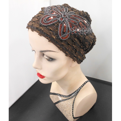 Chocolate Butterfly Turban Headwear