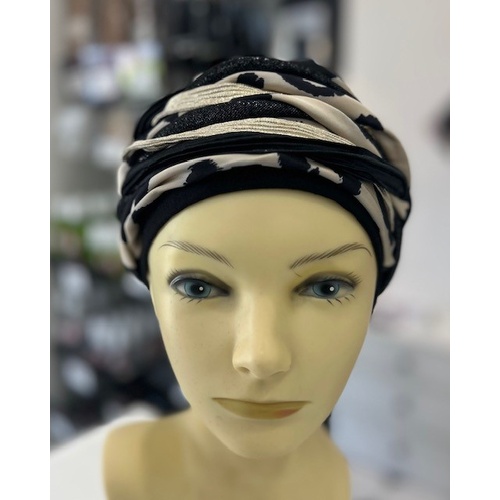 Boho Black Cream Soft Gold Leo Mix Designer Headband