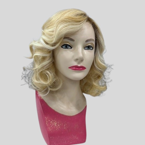 Darcy Luscious Layered Wavy Light Blonde Platinum Lace Front Mono Top Wig