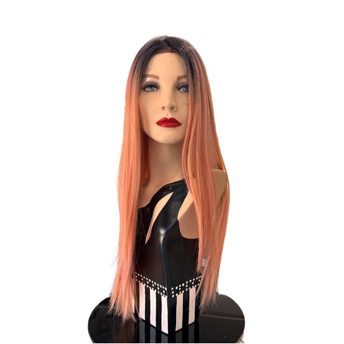 Enchanted Long  27" Straight Lace Front Wig in Rosey Pink