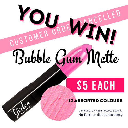 Bubble Gum Matte Lipstick w/Vitamin E Jackpot