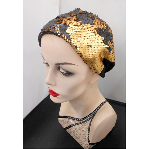 Gold Rush Sequin Turban Headwear