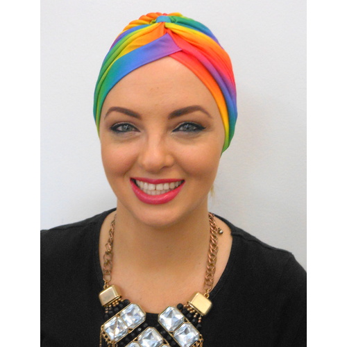 Rainbow Smiles Turban Headwear