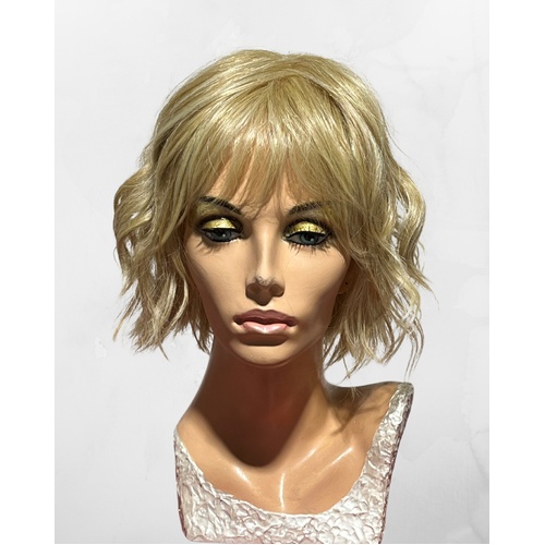 Vera Chin Length Beachy Wave Mono Top Lace Front Wig Honey Blonde